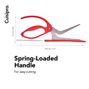 Pizza Shears by Cuisipro – 11.7x1.4x4.6", Stainless Steel, Red, Model CSP-57446505