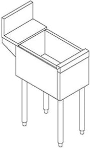 Perlick TSD6U 6"W Underbar Bottle Storage Bin