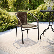 Flash Furniture Dark Brown / Set of 1 / Contemporary Patio Dining Chairs