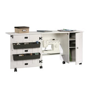 Sauder Soft White / unspecified / Adjustable Sewing Cabinets