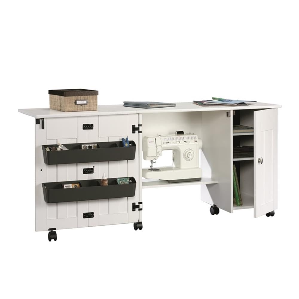 Sauder Soft White / unspecified / Adjustable Sewing Cabinets
