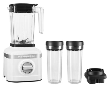 K150 3 Speed Ice Crushing Blender with 2 Personal Blender Jars by KitchenAid – 48 oz, 48.0 ounces, Plastic, White, Pack of 5