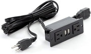 Safco Power Module with 2 Power and 2 USB Outlets, 1 Daisy Chain