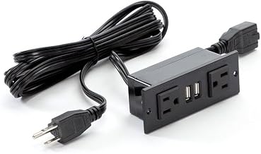 Safco Power Module with 2 Power and 2 USB Outlets, 1 Daisy Chain