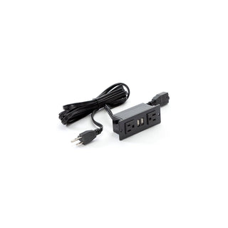 Power Module with 2 Power and 2 USB Outlets by Safco – Particle Board, Model MRPM3BLK