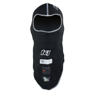 Balaclava Head Sock Flex Black by K1 RaceGear – Nomex, Black, Model 26-FHS-N