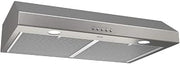 Broan-NuTone BCSQ130SS Three-Speed Glacier Under-Cabinet Range Hood with LED Lights ADA Capable, 1.5 Sones, 375 Max Blower CFM, 30-Inch, Stainless Steel