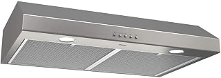 Broan-NuTone BCSQ130SS Three-Speed Glacier Under-Cabinet Range Hood with LED Lights ADA Capable, 1.5 Sones, 375 Max Blower CFM, 30-Inch, Stainless Steel
