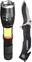 RoadPro RP18079 Flashlight and Knife 2 Piece Combo