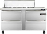 SW60-12-D Sandwich Unit, 60" W, With 12 Pan Top Openings & Four Drawers