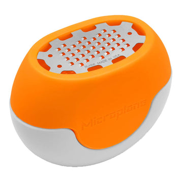 Flexi Zesti Handheld Citrus Zester (Orange) by Microplane – One Size, Stainless Steel, Orange, Model 34830E