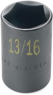 Wright Tool 34014 1/2" Drive 6 Point Standard Socket, 7/16"