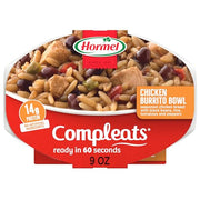 HORMEL COMPLEATS Chicken Burrito Bowl / 9 Ounce (Pack of 6) / 6 Seasoned Rice
