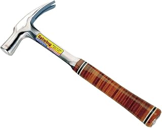 Estwing Hammer - 24 oz USA Made Straight Rip Claw Hammer with English Pattern – Leather & Genuine Leather Grip - E24S