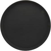 HUBERT Round Serving Tray Nonskid Black Polypropylene - 14" Dia x 1" H