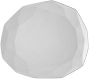 CAC China ART-7 Artdeco Porcelain Geometric Shape Plate (Box of 36), 7-7/8" x 6-7/8" x 3/4", New Bone White