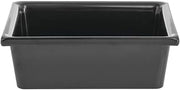 HUBERT SmartFit 1/6 Size Cold Food Pan Black Melamine - 6 1/5"L x 6 7/10"W x 2"D