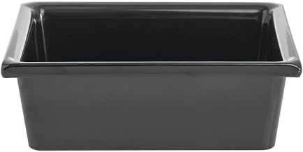 HUBERT SmartFit 1/6 Size Cold Food Pan Black Melamine - 6 1/5"L x 6 7/10"W x 2"D