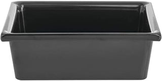 HUBERT SmartFit 1/6 Size Cold Food Pan Black Melamine - 6 1/5"L x 6 7/10"W x 2"D