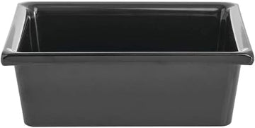 HUBERT SmartFit 1/6 Size Cold Food Pan Black Melamine - 6 1/5"L x 6 7/10"W x 2"D
