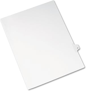 Avery Individual Legal Exhibit Dividers, Allstate Style, 44, Side Tab, 8.5 x 11 inches, Pack of 25 (82242)