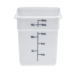 White Poly 18 Qt CamSquare Food Storage Container by Cambro – 18 quarts, Polycarbonate (PC), white, Model 18SFSP148