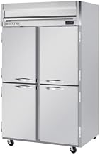 Beverage-Air HRS2-1HS Two Section Solid Half Door Reach-In Refrigerator Stainless Steel Exterior and Interior
