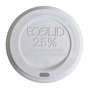 Eco-Products Eco-Lid 25% Recycled Content Hot Cup Lid, Fits 10-20oz Cups, 1000/Carton