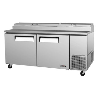 2-Section Pizza Prep Table by Turbo Air – Silver, Model TOM40B