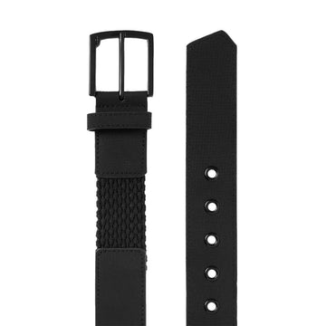 Mens Wanderlust Belt Black by TravisMathew – 38, Linen Blend, Black, Model A46265