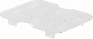 Winco 1/6 Size Drain Shelf (1 Each),Clear,Medium | Drainage, Food pan fit, Great for Food Storage, Ingredient Draining and Kitchen Prep