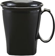Cambro Harbor Meal Delivery System 8 Oz Black Polypropylene Insulated Mug - 4 1/2" Dia x 4" H