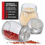 Stock Your Home 4 / Clear / 6.0 fluid_ounces Salt & Pepper Shaker Sets