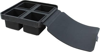 TableCraft Products BSCT2 4-Section Black Silicone Ice Cube Tray