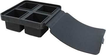 TableCraft Products BSCT2 4-Section Black Silicone Ice Cube Tray