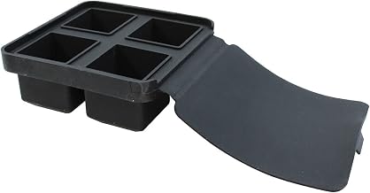 TableCraft Products BSCT2 4-Section Black Silicone Ice Cube Tray