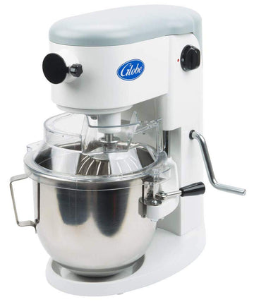 5-Quart Countertop Planetary Mixer by Globe – 5 Qt, 5.0 quarts, Stainless Steel, White, Model SP05