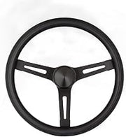 Grant 8540 Classic Series 13.5 inch Black 3-Slotted Black Spoke Steering Wheel