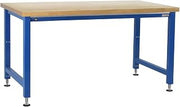 BenchPro AEWL2472-LBFr 24 x 72 x 30-42 in. Adams Electric Lift Workbenches with 1.75 in. Thick Lacquered 100 Percent Solid Maple Hardwood Top Light Blue