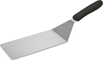 Winco 8" x 4" Black Griddle Spatula Turner for Burgers