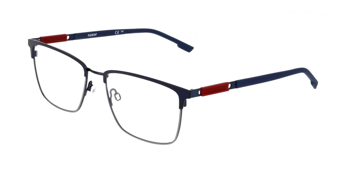 E1161 N 414 MATTE NAVY 55/17/145 MALE Eyewear Frame by Flexon – 55/17/145, Plastic, Matte Navy, Model FLEXON E1161 N