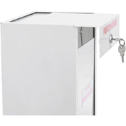 Lockable Steel Fire Extinguisher Cabinet with Breakable by Global Industrial – Steel, White, Model 670600