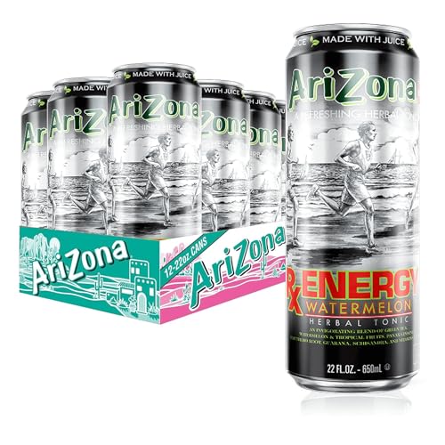 AriZona Rx Energy Watermelon / 22 Fl Oz (12 Pack) / 12 Fruit Juice
