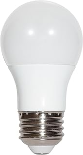 Satco 5W A15 LED Light Bulbs, 3000K Warm White, 450 Lumens, Frosted, Medium E26 Base, Dimmable, 120V, Damp Rated, 40W Incandescent Replacement, for Warm White Home and Fixture Lighting (2 Bulbs)