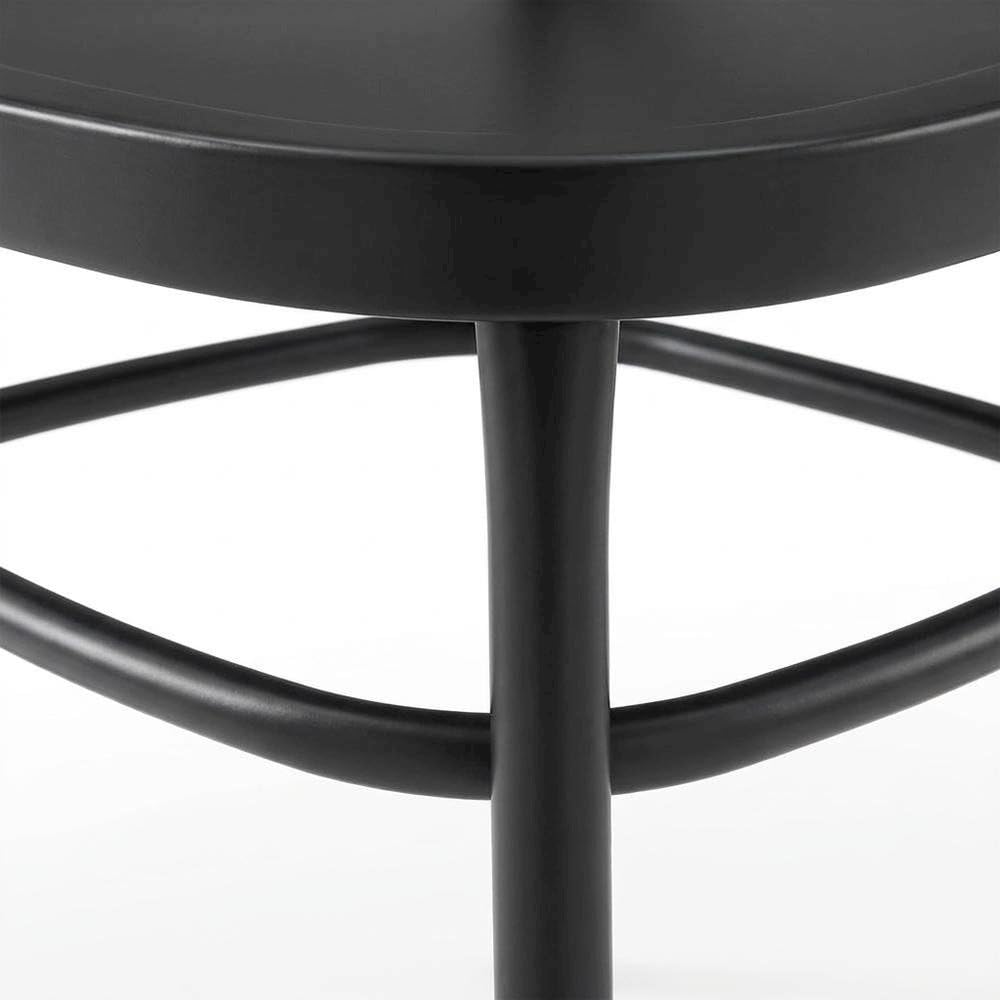 Black Metal Dining Chair Set with 4 Chairs by Furnifact – Steel 100.00%, Black, Pack of 4