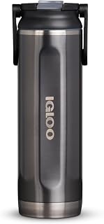Igloo 20 OZ Stainless Steel, Sport Sipper Bottle Carbonite