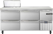 CRA68-8-D Refrigerated Base Sandwich Unit, 68" W, With 8 Pan Openings & Drawers
