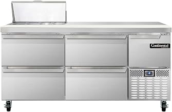 CRA68-8-D Refrigerated Base Sandwich Unit, 68" W, With 8 Pan Openings & Drawers