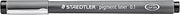 STAEDTLER Pigment Liner, Fineliner Pen For Drawing, Drafting, Journaling.1mm, Black, 308 01-9
