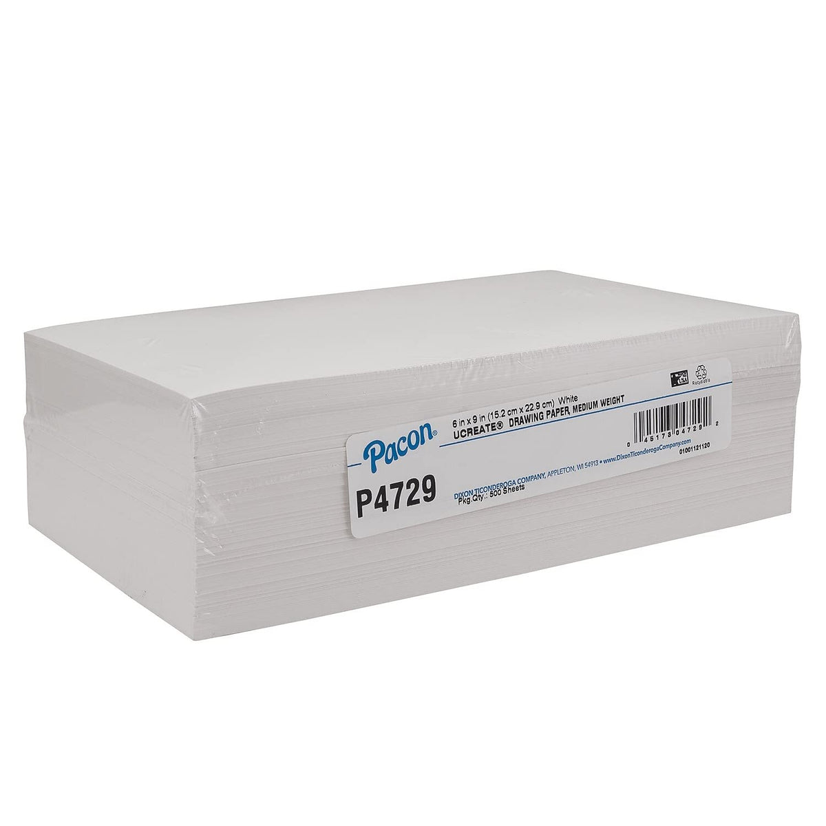 Drawing Paper by Pacon – 6" x 9", Paper, White, Pack of 500, Model P4729
